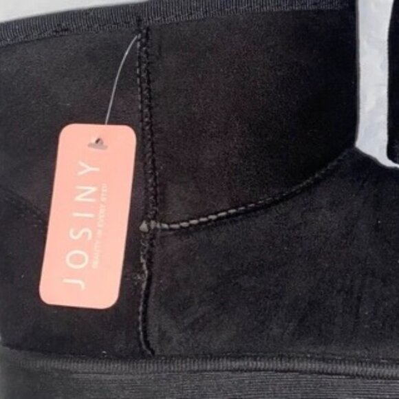 JOSINY Women's Snow Boots, Fur Lined Ankle Bootie Warm Short, Black Size 5 - Picture 5 of 6